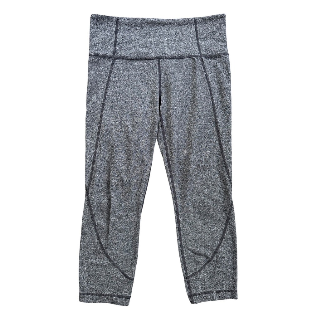 Athleta High Rise Capri Leggings Women Small Gray Heather Cropped Yoga‎ Tight